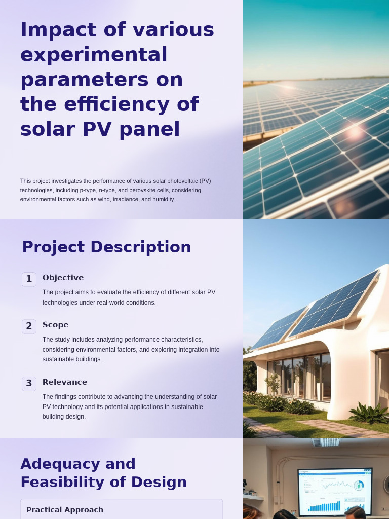 Impact of Various Experimental Parameters On The Efficiency of Solar PV ...