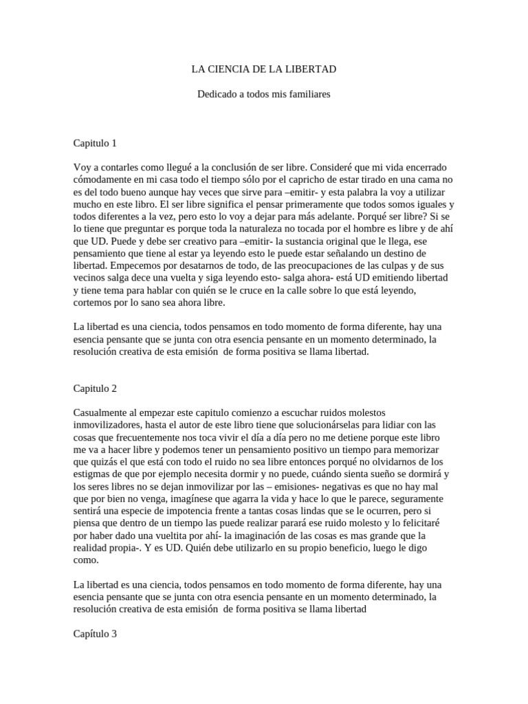 La Ciencia de La Libertad - Daniel Triunfo | PDF | Esencia | Pensamiento