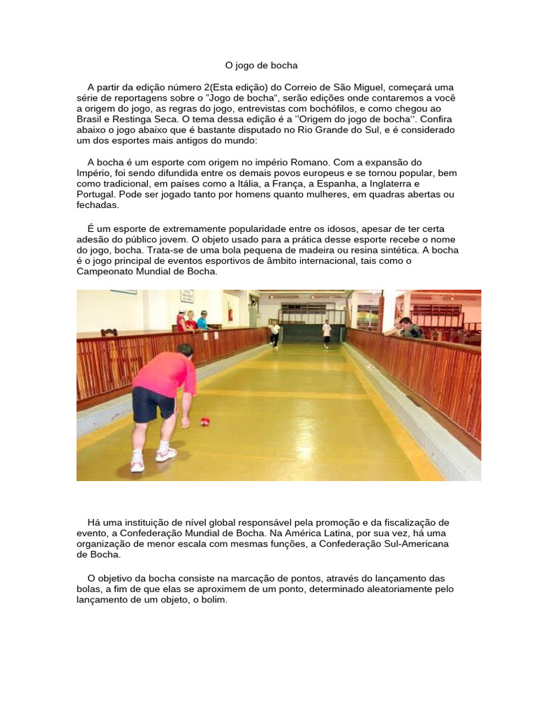 O Jogo de Bocha | PDF