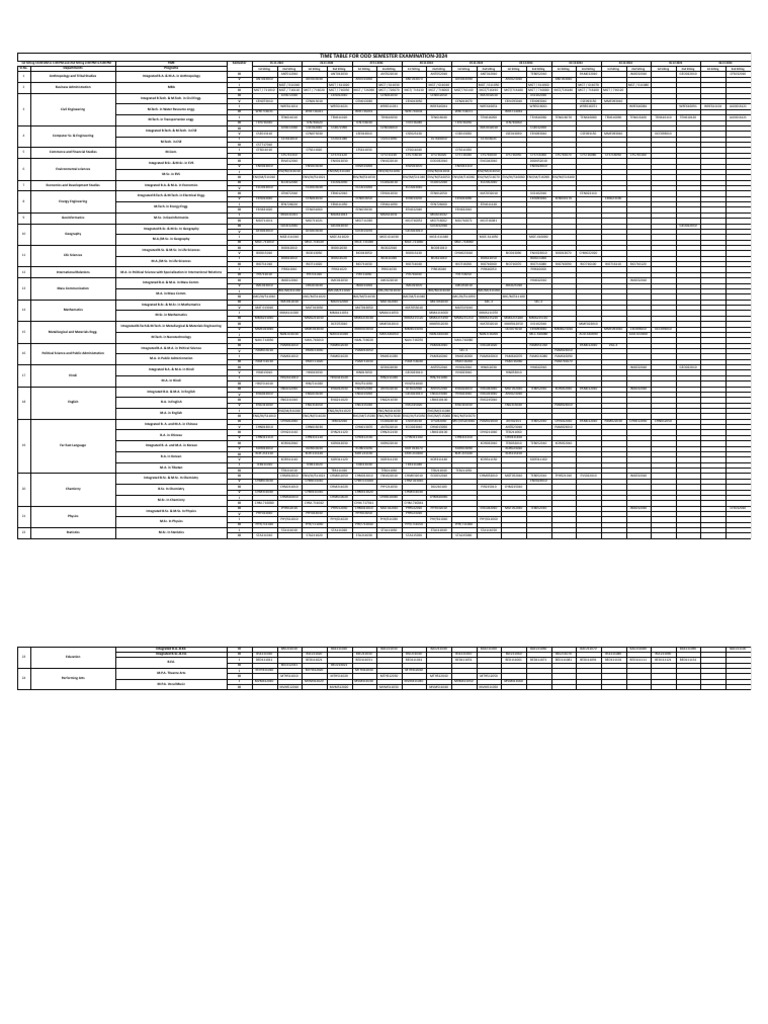 Time table odd sem dec 2024 25 nov 2024 to 6 dec 2024 sheet1 pdf