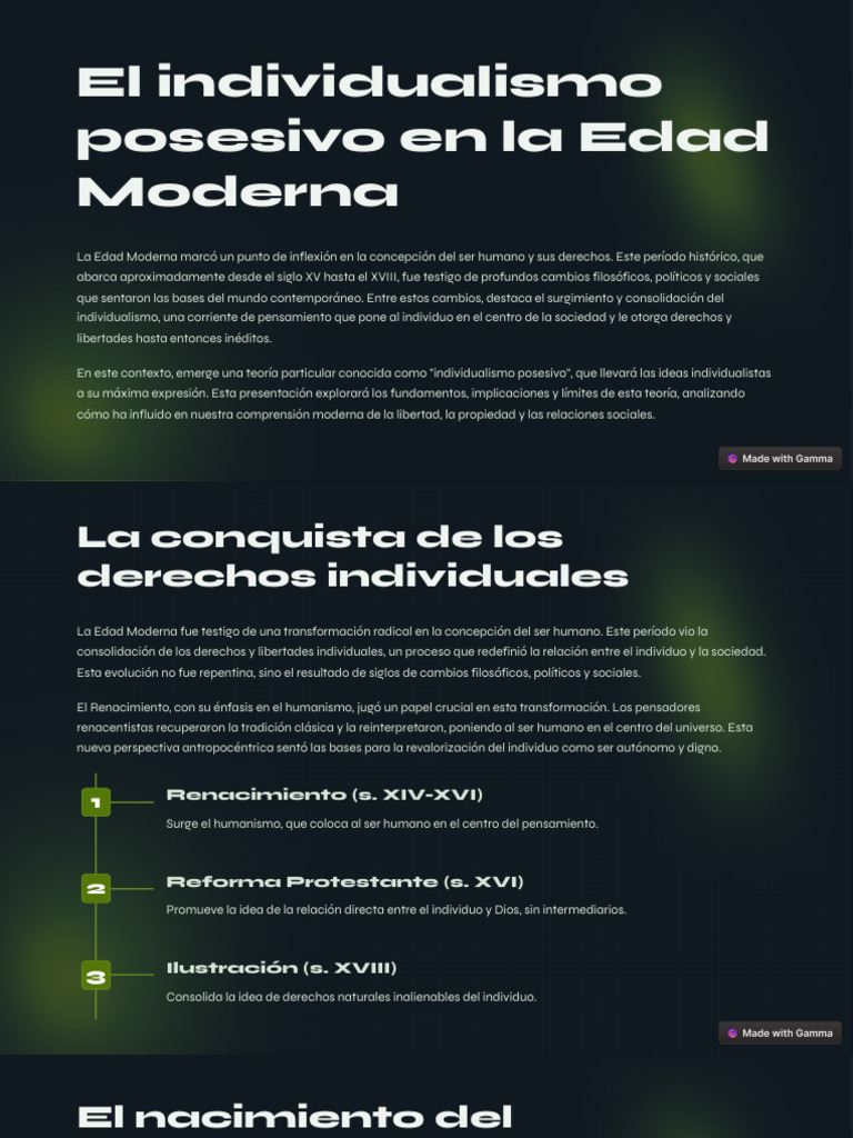 Individualismo posesivo en la Edad Moderna | PDF | Libertad ...