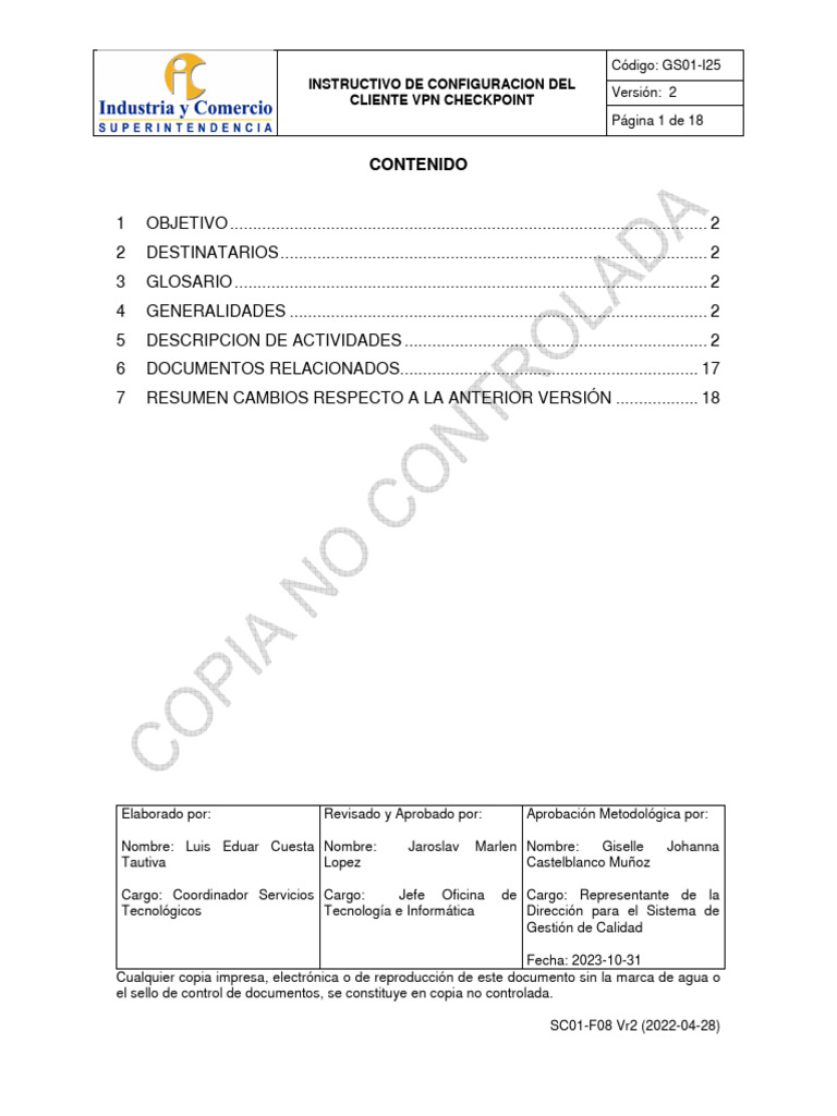 Manual Instalación VPN Cliente Check Point | PDF | Red privada virtual ...