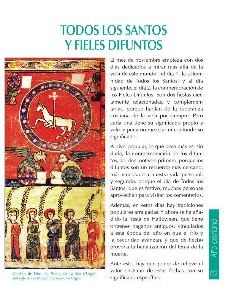 Todos Santos y Fieles Difuntos | PDF | María, madre de Jesús | Creencia ...
