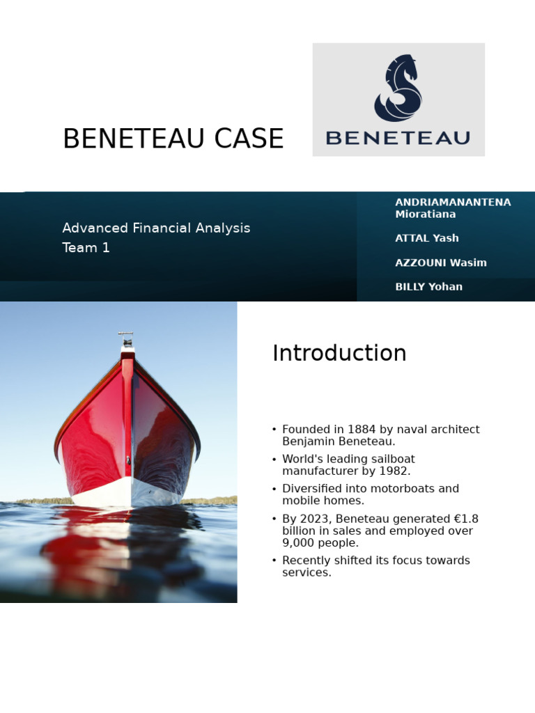 Team 1 Beneteau Case Study Pdf Dividend Private Sector