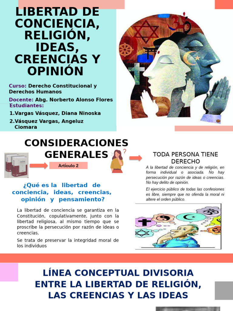 Derecho A La Libertad de Conciencia y Libertad de Expresiíon e ...