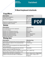 Word Shortcuts PDF