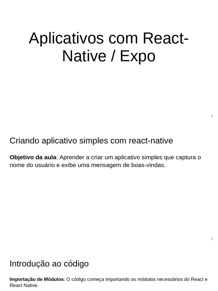 Criando App Simples com React Native | PDF | Informática | Programas