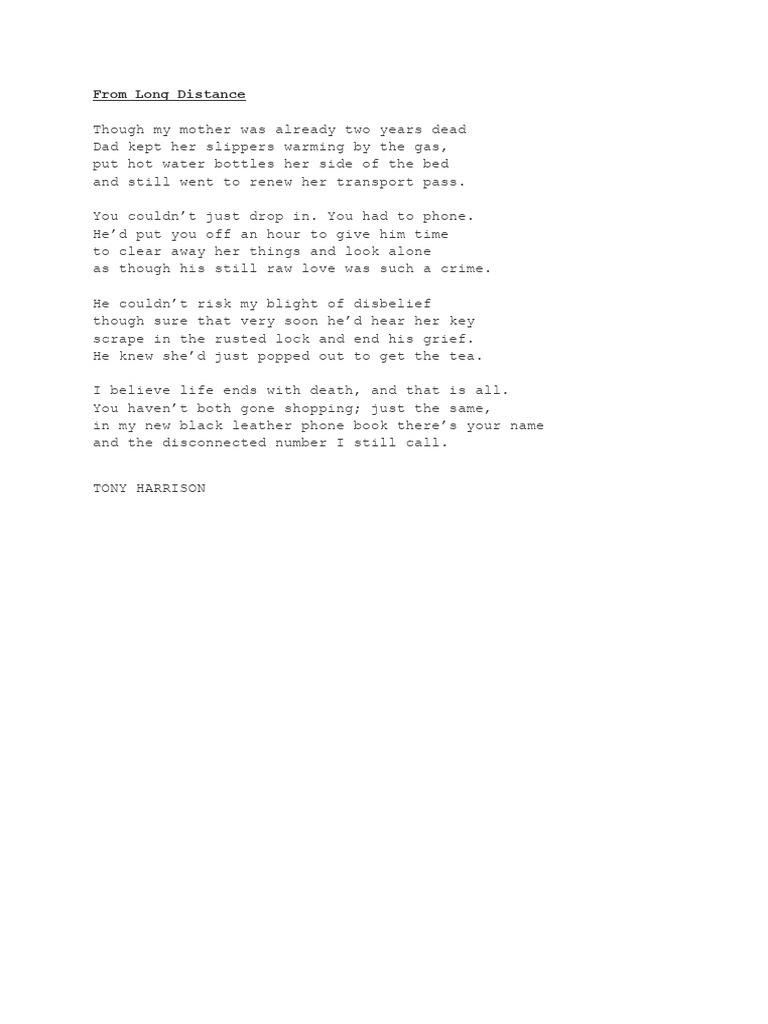 From Long Distance | PDF