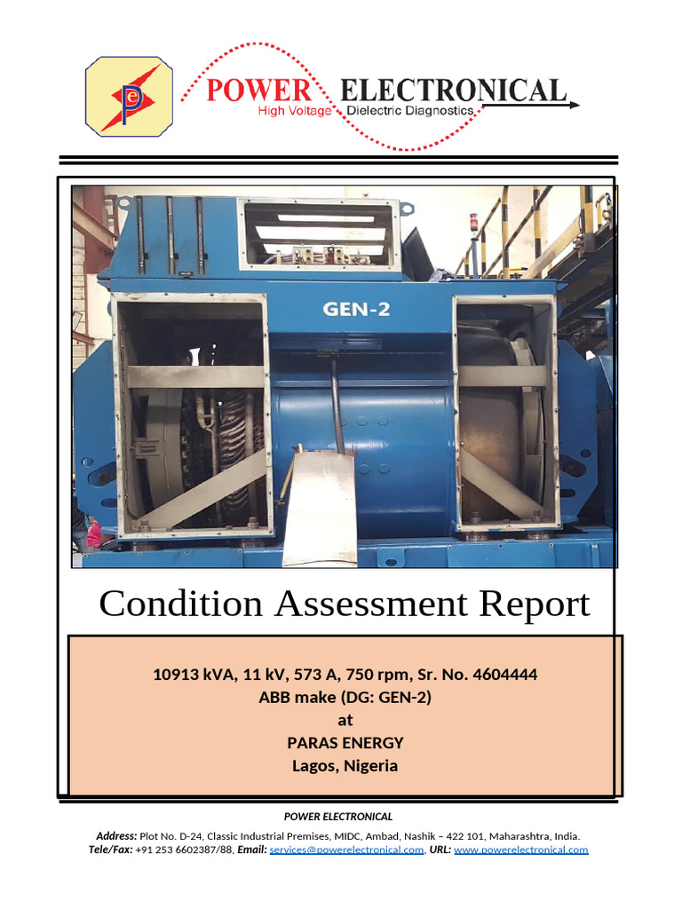 ABB Gen-2 Insulation Assessment Report | PDF | Insulator (Electricity ...