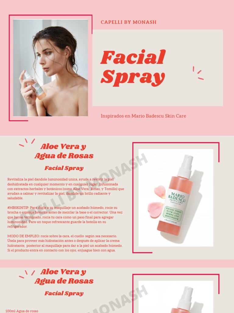 Facial Spray Ebook | PDF | Productos cosméticos | Té
