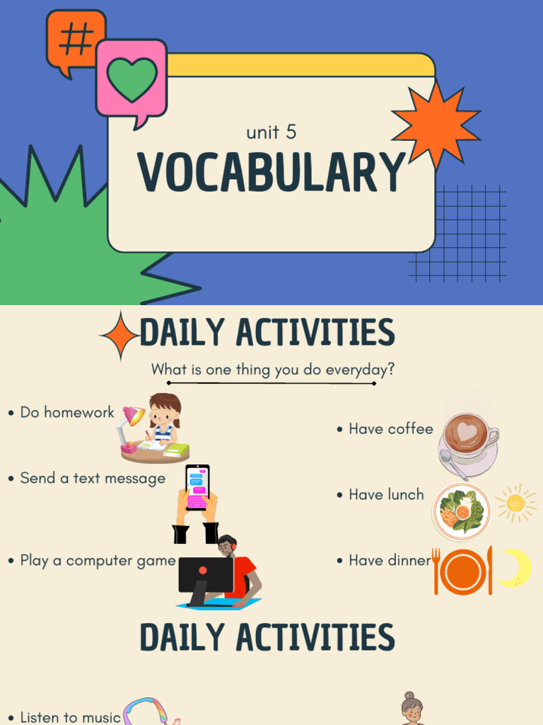 Daily Activities and Present Continuous | PDF