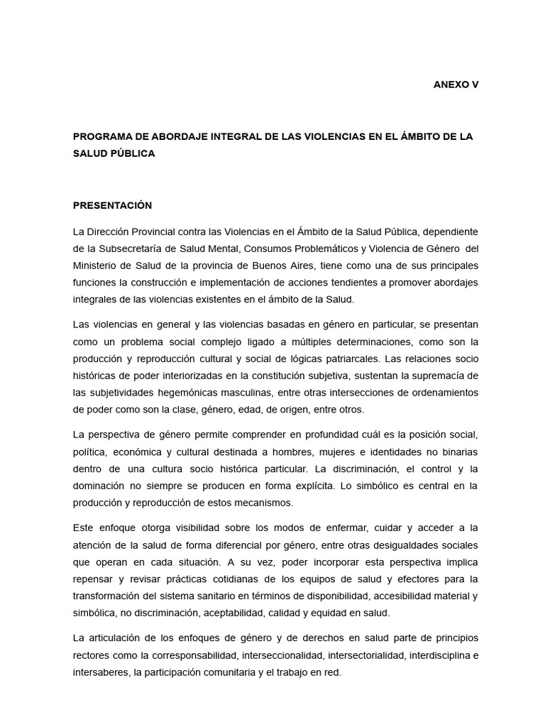 Abordaje Integral de Violencias en Salud | PDF | Género | Estudios de ...