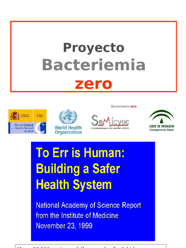 Bacteriemia Cero Pdf Infección Adquirida En El Hospital Hospital