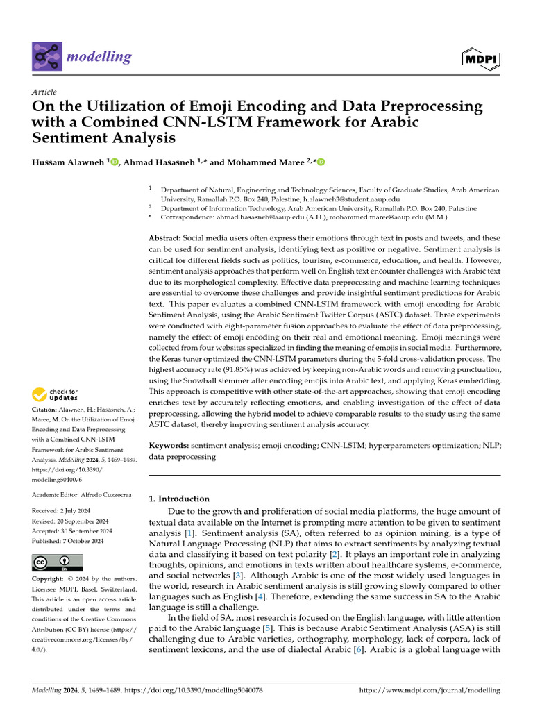Modelling 05 00076 v2 | PDF | Deep Learning | Support Vector Machine