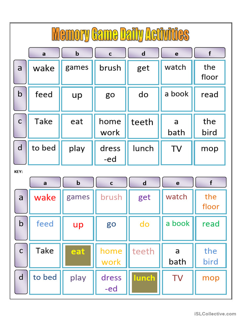 Daily Routine Vocabulary List | PDF