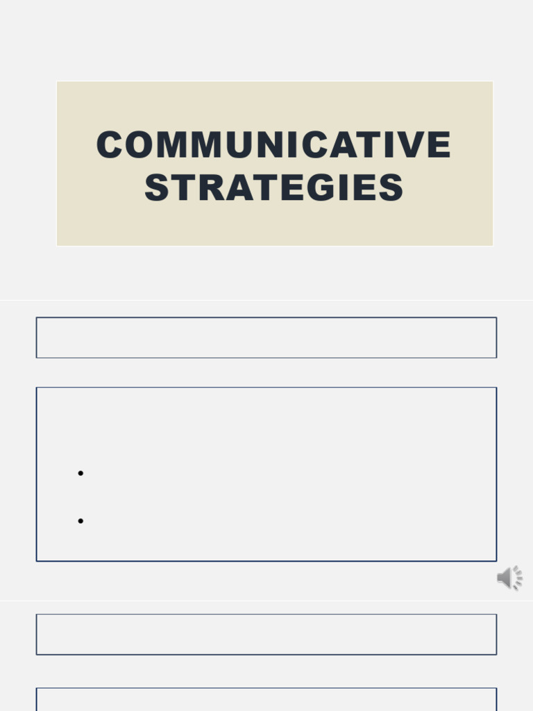 Understanding 7 Communicative Strategies | PDF | Conversation ...