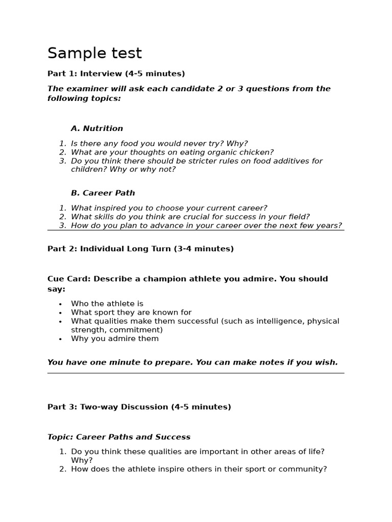 2 Test Sample With Key W6 (AutoRecovered) | PDF | Learning | Sports