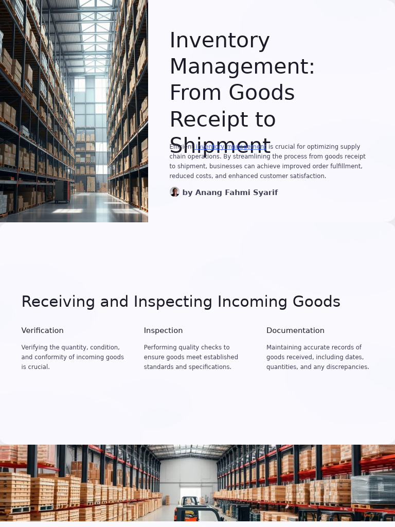 Streamlined Inventory Management Guide | PDF | Inventory | Warehouse