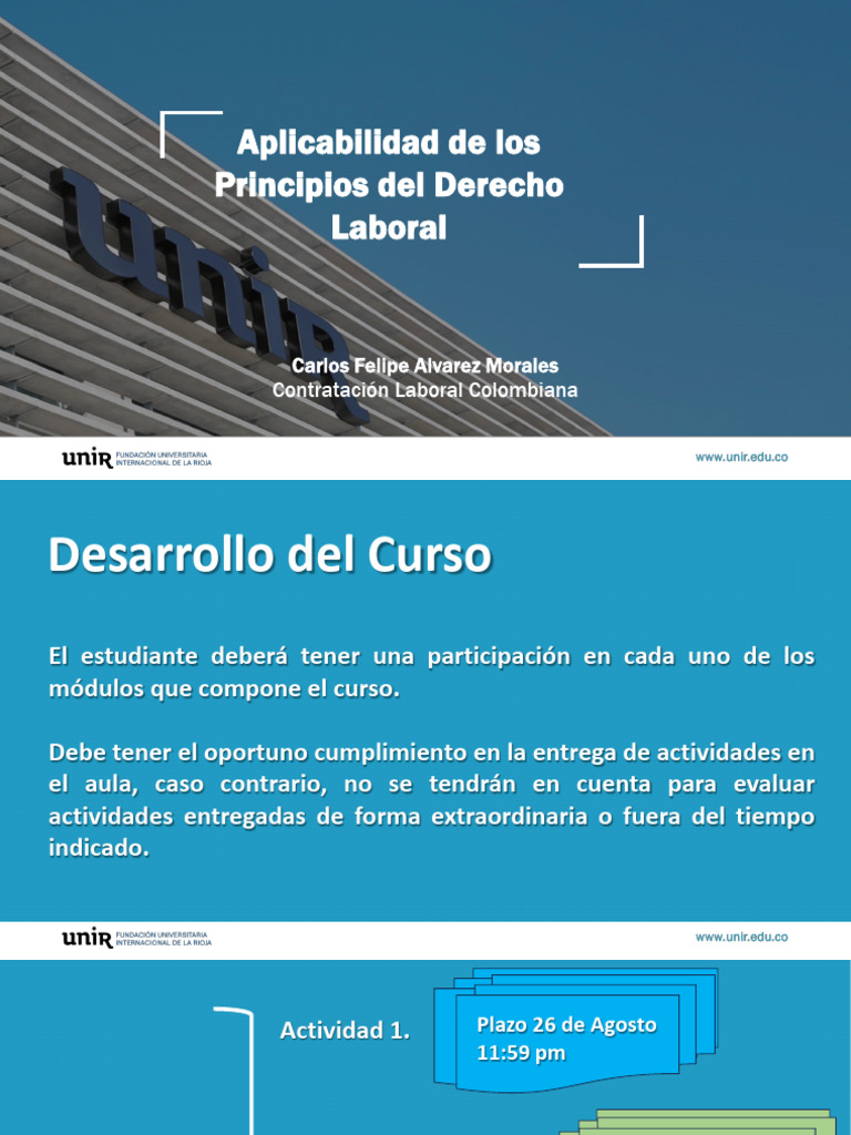 Principios del Derecho Laboral en Colombia | PDF | Derecho laboral ...