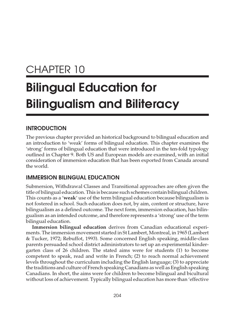 Strong Bilingual Education Models | PDF | Multilingualism | Native ...