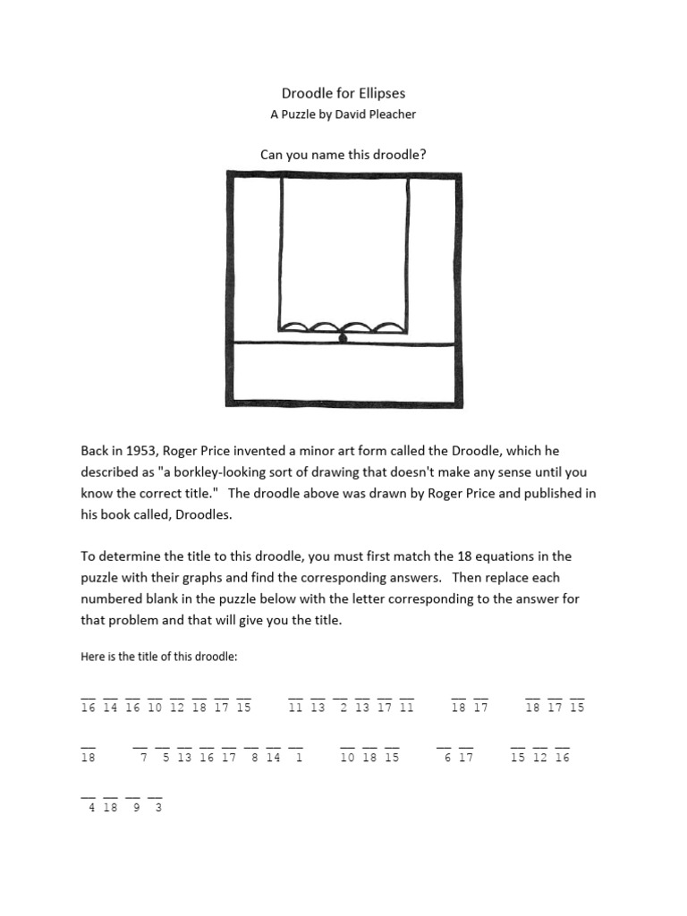 Droodle Puzzle: Solve for Title | PDF