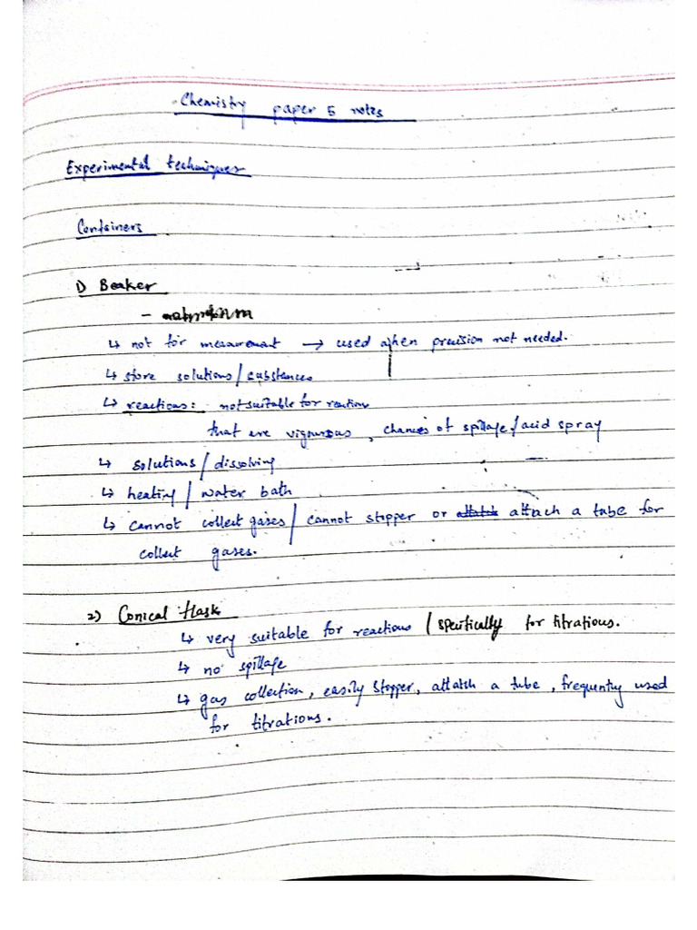 9701 Chem P5 Notes | PDF