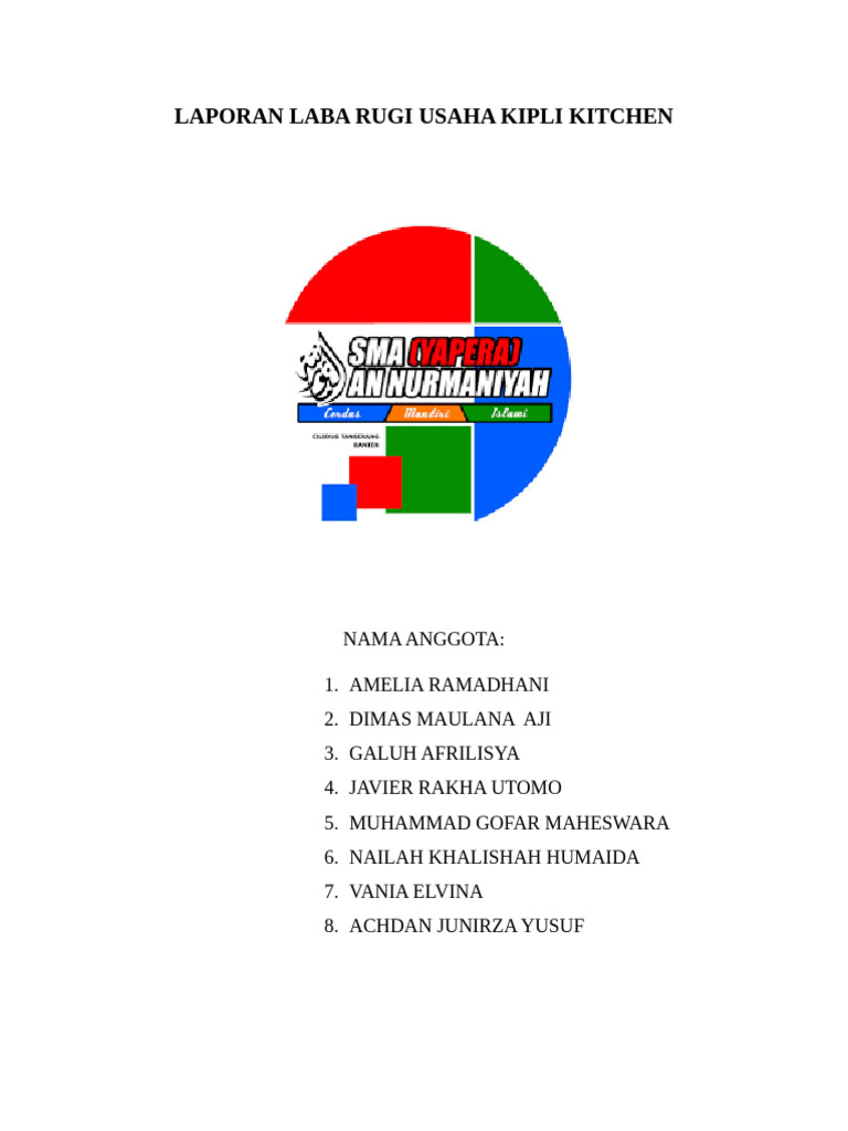 Laporan Laba Rugi Usaha Kipli Kitchen | PDF