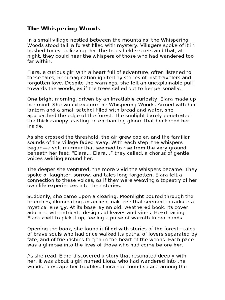 The Whispering Woods Pdf