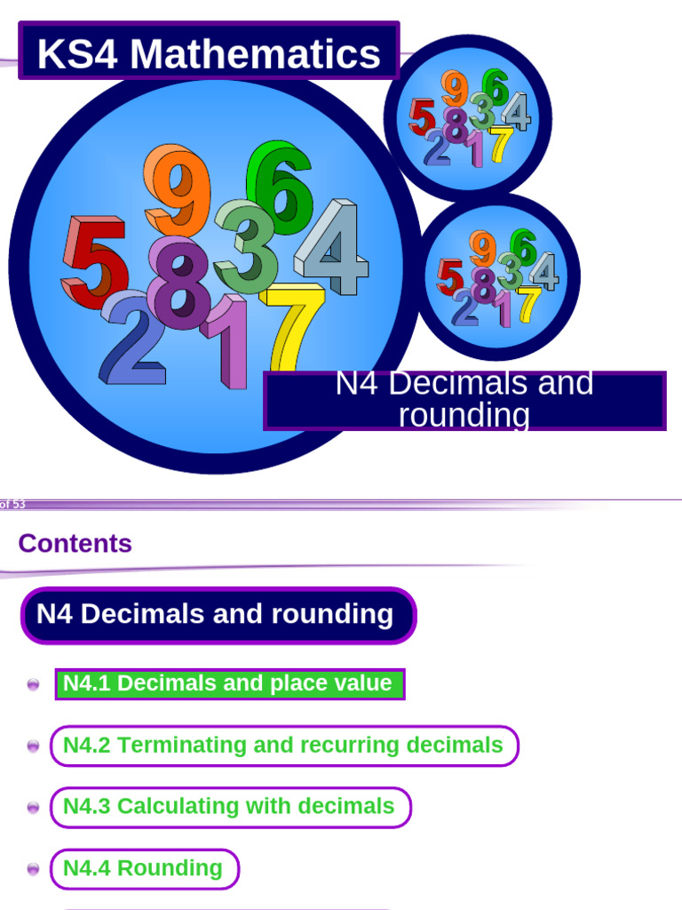 Decimals and Rounding in KS4 Maths | PDF | Decimal | Numbers