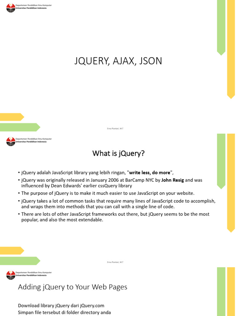 Panduan Lengkap jQuery dan AJAX | PDF