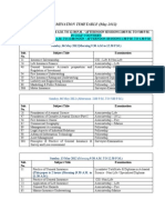 Time Table May2012