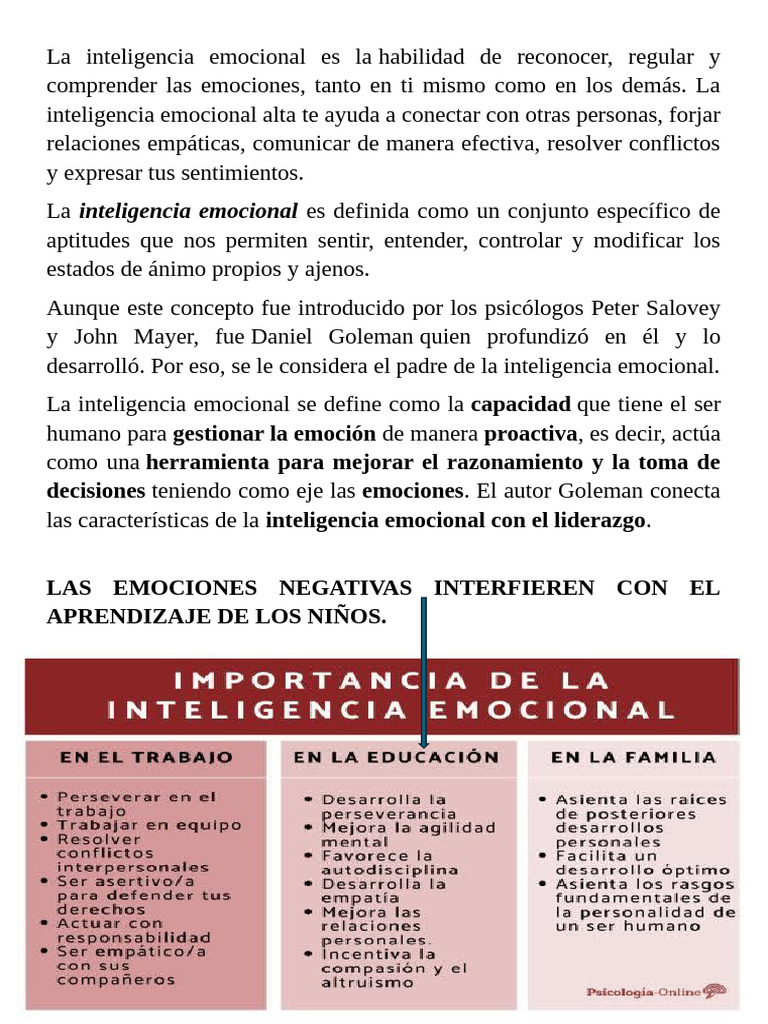 La Inteligencia Emocional | PDF