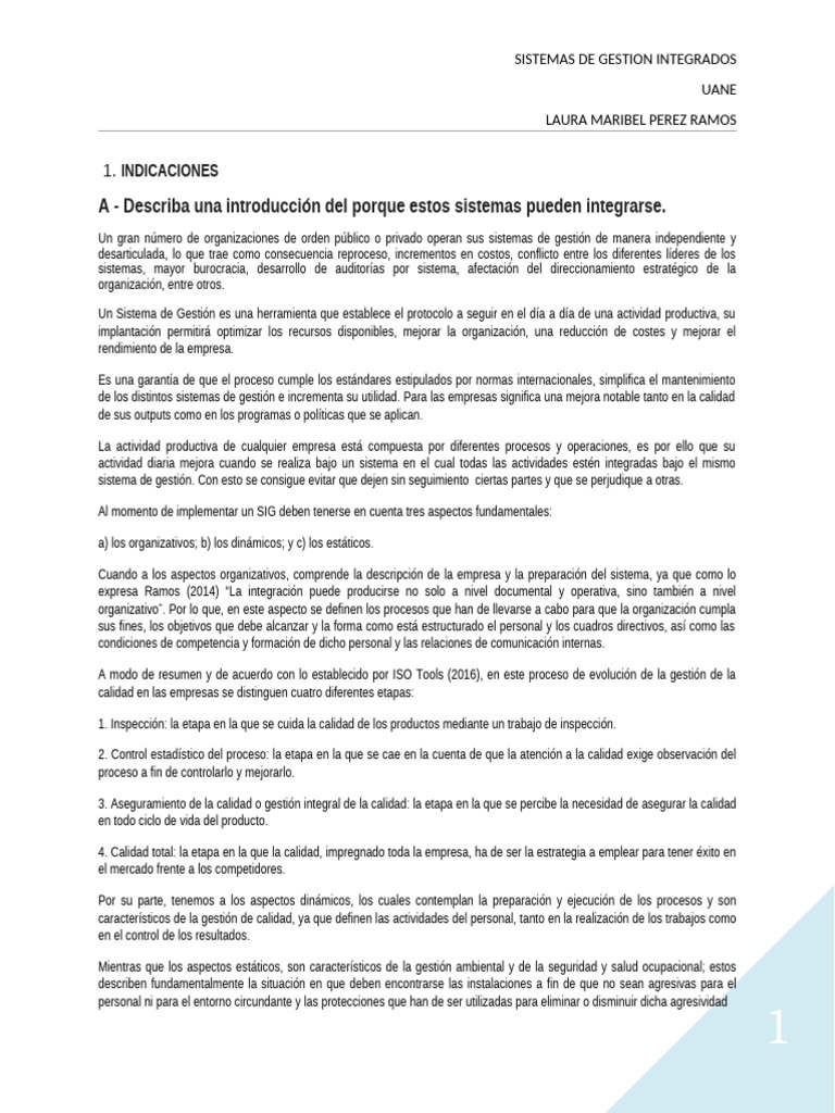 Sistema de Gestion Integrado | PDF | Calidad (comercial) | Business