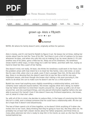 Unrelated Fire Emblem Three Houses Oneshots - grown up- Alois x FByleth - Wattpad