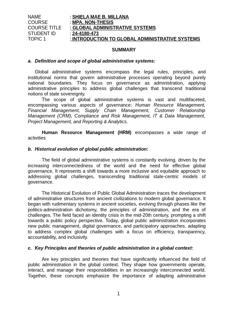 1 introduction to global administrative systems pdf governance