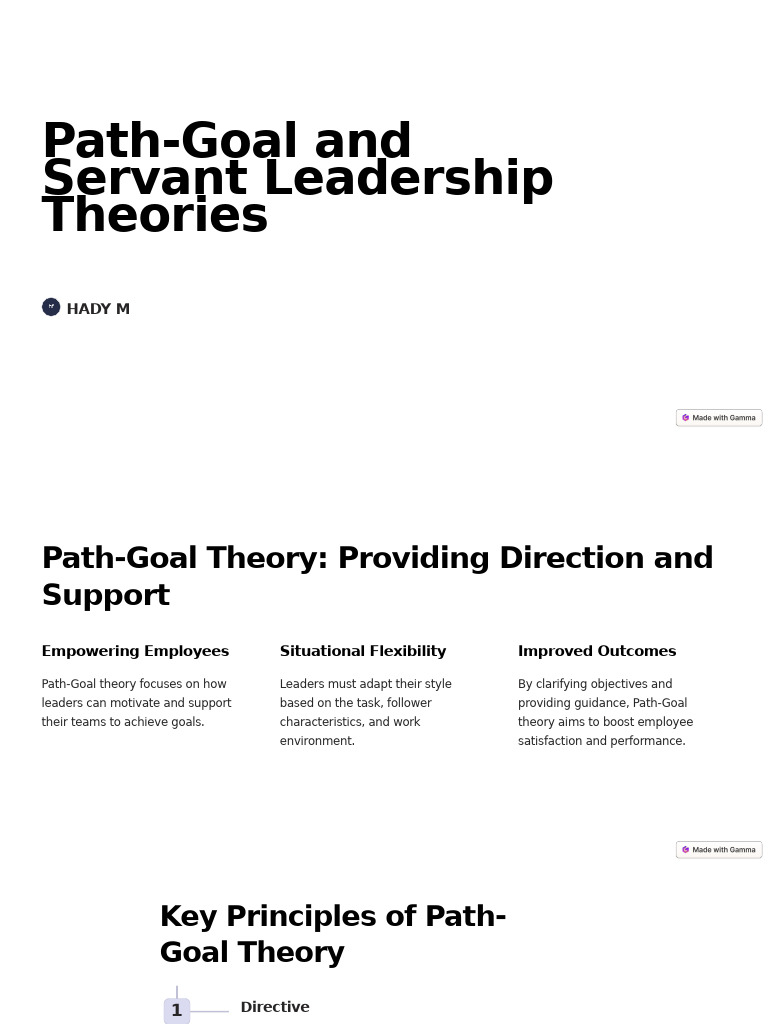 Path Goal and Servant Leadership Theories (1) (Read Only) | PDF ...