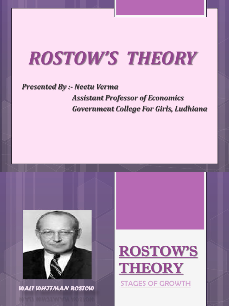 Rostow's Stages of Economic Growth | PDF | Economic Growth | Macroeconomics