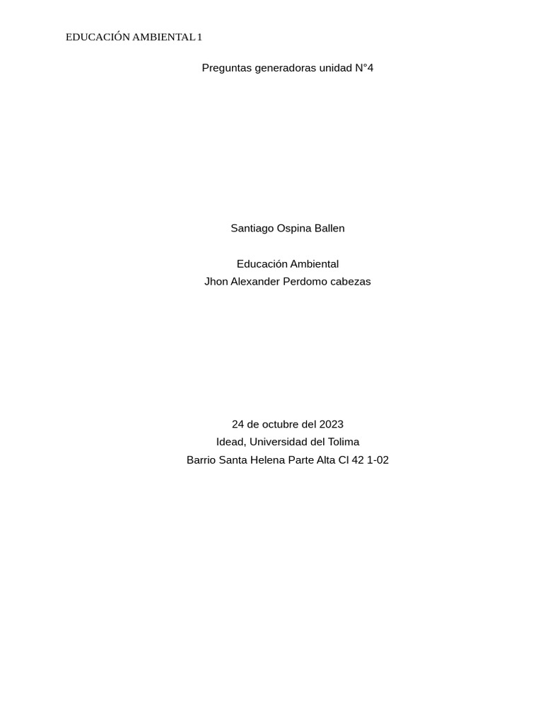 Unidad Tres Planeacion Ambiental Y Sustentabilidad Regional Pdf