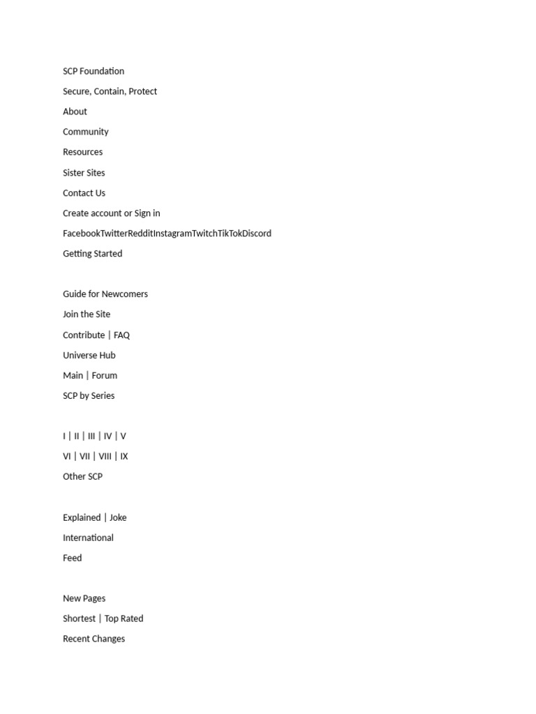 Alll SCP | PDF