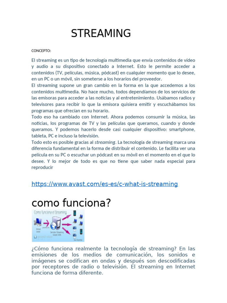 Ensayo de Sistema de Streaming | PDF | Streaming Media | Televisión