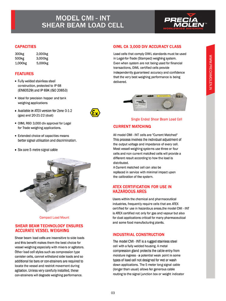 CMI INT Load Cell | PDF