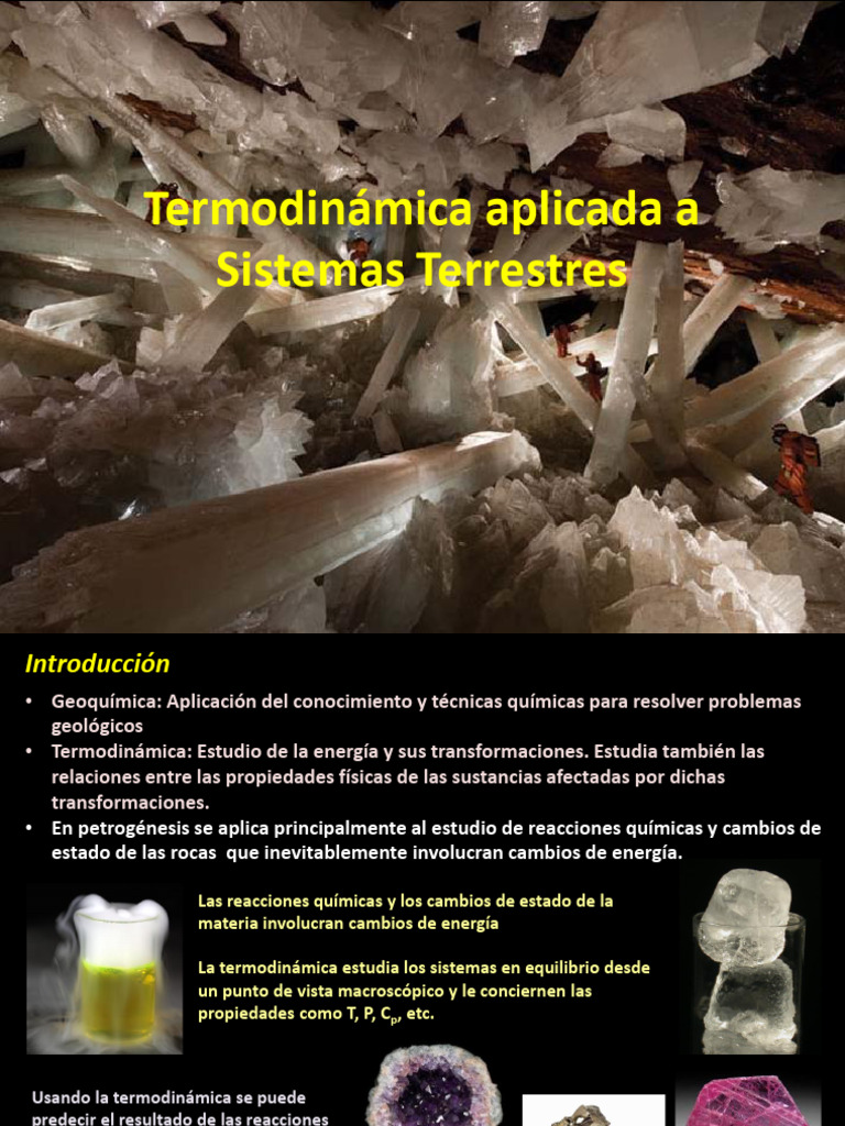 Termodinámica aplicada a las Ciencias de la Tierra | PDF | Energía ...