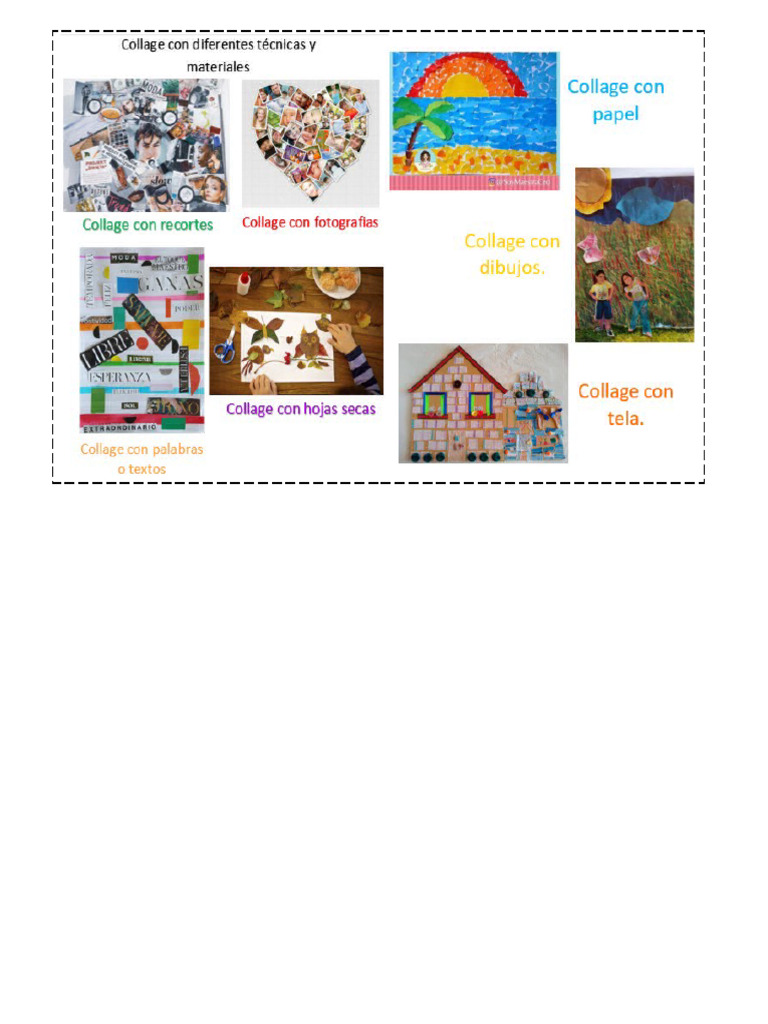 tecnicas diferentes de collage | PDF
