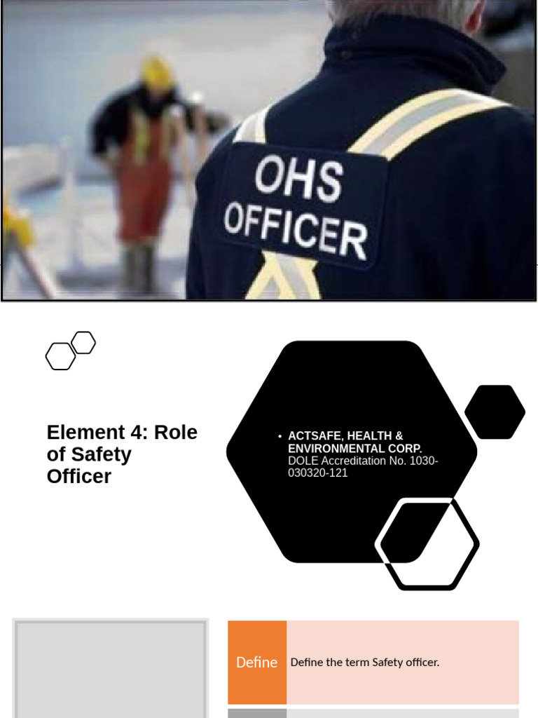 Safety Officer Roles and Responsibilities | PDF | Occupational Safety ...