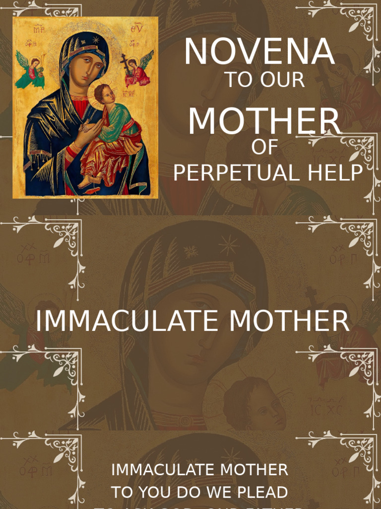 Novena To Our Mother of Perpetual Help | PDF | Jesus | Mary, Mother Of ...