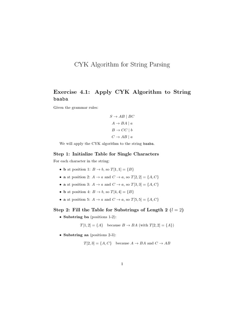 Cyk algorithm for string parsing pdf formalism deductive string