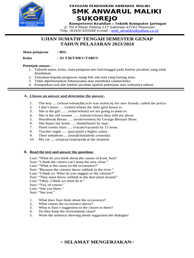 Big Xi Pdf Language Arts Discipline