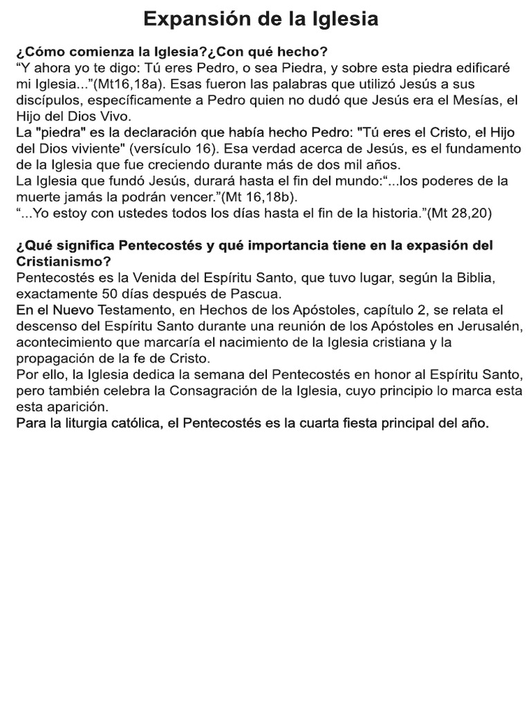 Expansión de La Iglesia | PDF