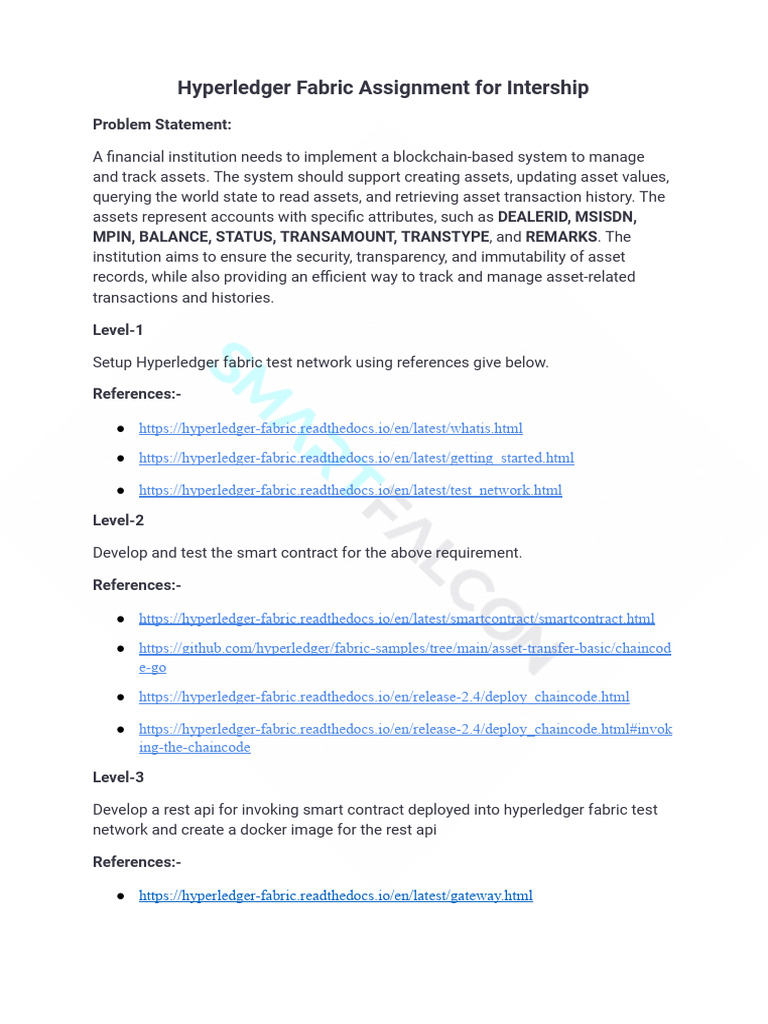 Hyperledger Fabric Asset Management Guide | PDF