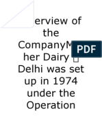 Overview of The Company Mother Dairy